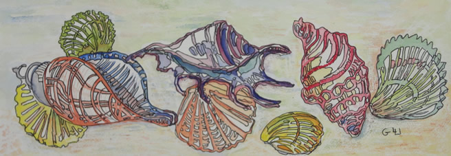 Art - Painting - My Shell Collection
